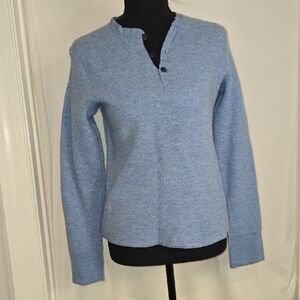 rag & bone Light Blue Henley Pullover Sweater